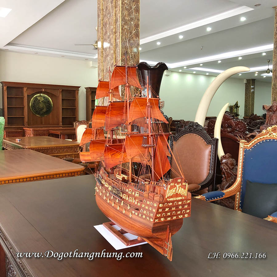 Mô hình thuyền buồm trang trí gỗ Hương ta xuất sứ nghệ nhân làng nghề gỗ Đồng Kỵ, tp Từ Sơn , Bắc ninh chế tác
