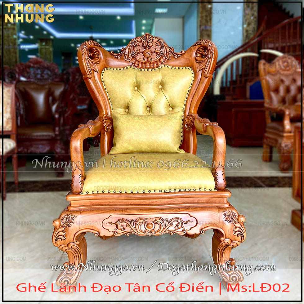Xưởng sản xuất ghế giám đốc gỗ gõ đỏ bọc da vàng là xươngr sản xuất trực tiếp tại làng ghề gỗ Bắc Ninh