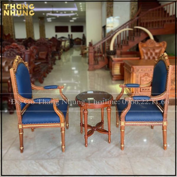 Bộ bàn uống trà 2 ghế gỗ tự nhiên có thể để trong phòng làm việc của lãnh đạo để tiếp bạn hoặc đối tác uống trà rất tao nhã và sang trọng