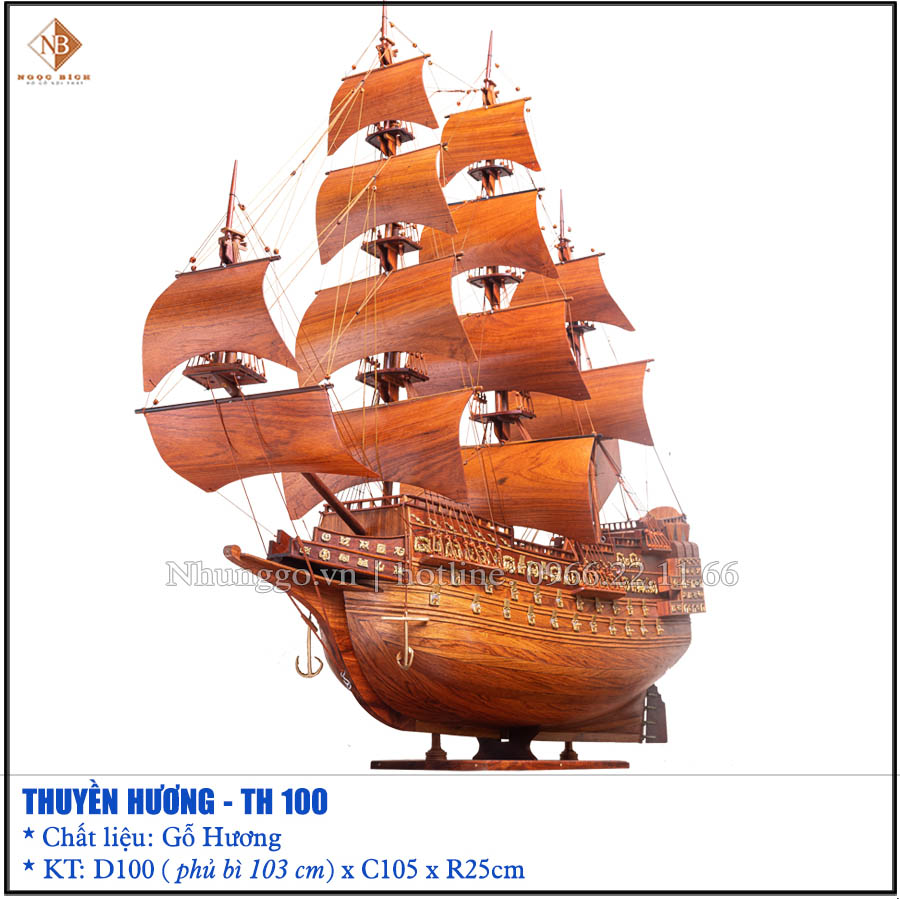 Mô hình thuyền buồm gỗ trang trí được khách chọn nhiều nhất hiện nay