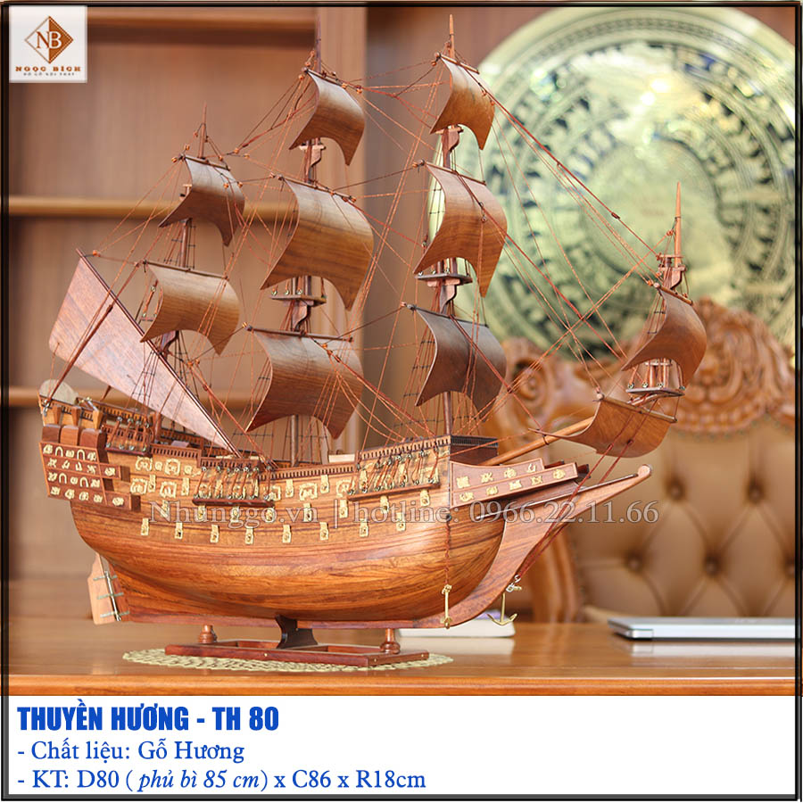 Thuyền buồm mô hình chất liệu gỗ hương giá rẻ nhất không qua trung gian, giá mua tại xưởng