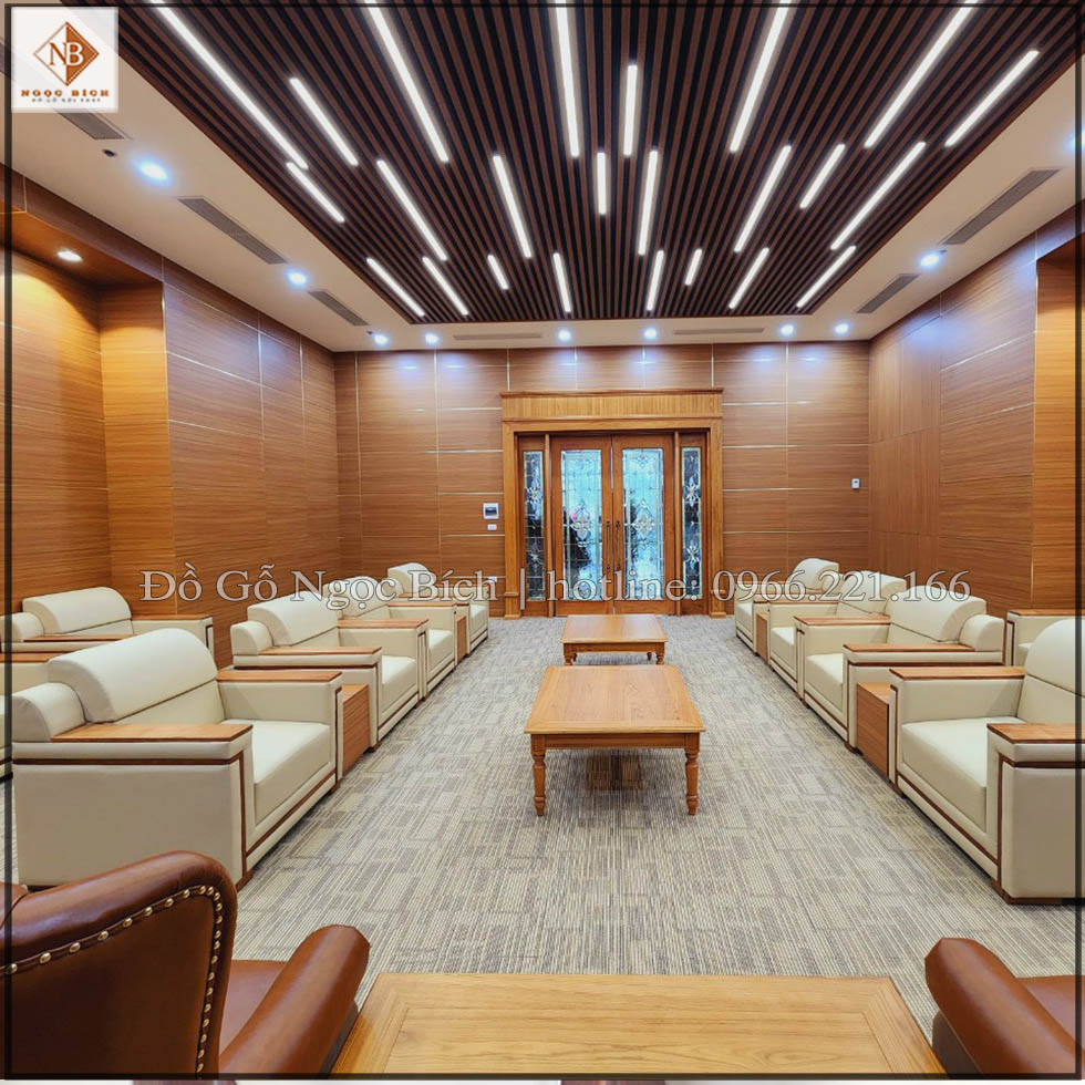 Nội thất phòng khánh tiết tập đoàn bằng gỗ Phong cách hiện đại, sang trọng và đẳng cấp